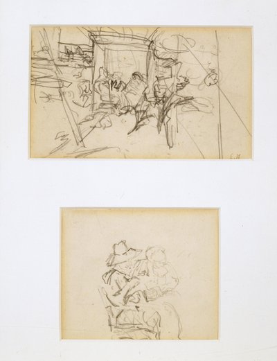 Two Studies for The Tent by Edouard Vuillard