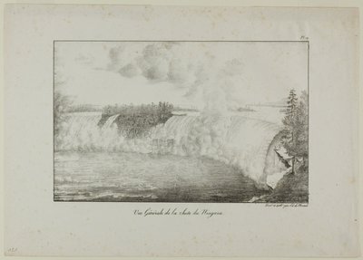 View of Niagara Falls by Edouard de Montule