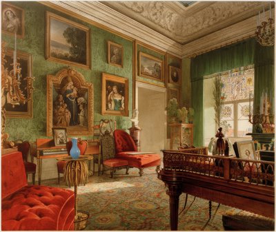 The Green Room in Berlin Castle by Eduard Gärtner