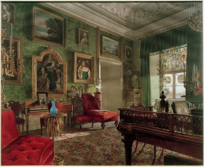 Green Room in Berlin Castle by Eduard Gärtner