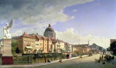 Schlossfreiheit von der Schlossbruecke, Berlin by Eduard Gärtner