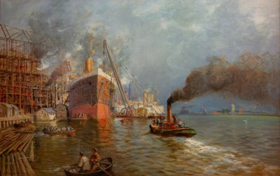 The Stettin Vulcan Shipyard by Eduard Krause Wichmann