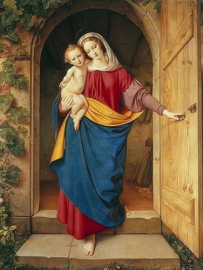 Madonna in the Workshop Door by Eduard Steinbruck