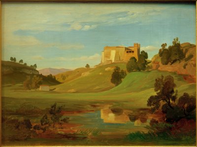 E. W. Pose, Italian Landscape with Wide Valley by Eduard Wilhelm Pose