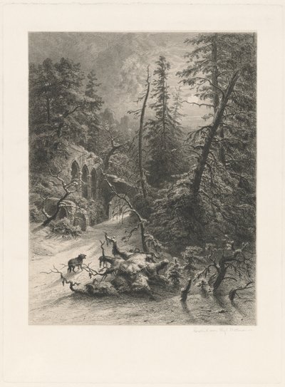 Winter by Eduard Willmann, after Julius Mařák
