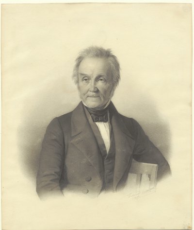 Portrait of Adam Oehlenschlager by Edvard Lehmann