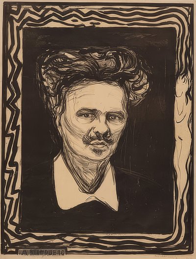 August Strindberg. 1896 by Edvard Munch