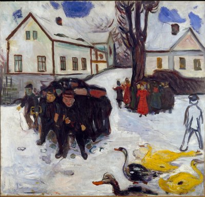 Children and Geese by Edvard Munch