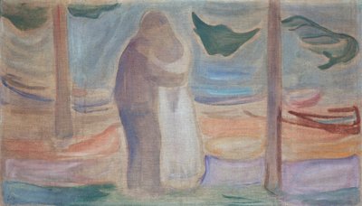 Couple on the beach by Edvard Munch