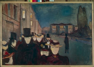 Evening on Karl Johan by Edvard Munch