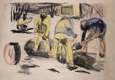 Grave Workers by Edvard Munch