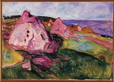 Landscape, Violet Rocks by Edvard Munch