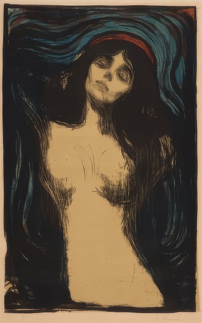 Madonna. 1895/1902 by Edvard Munch