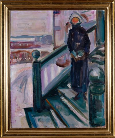 Woman on the Veranda by Edvard Munch