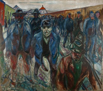 Workers on Their Way Home by Edvard Munch