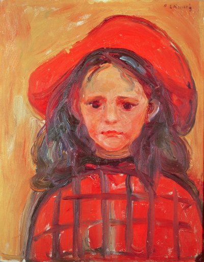 Young Girl in a Red Hat by Edvard Munch