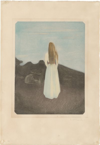 Young Woman on the Beach by Edvard Munch
