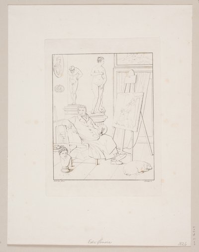 C.A. Lorentzen in His Studio by Edvard Sonne