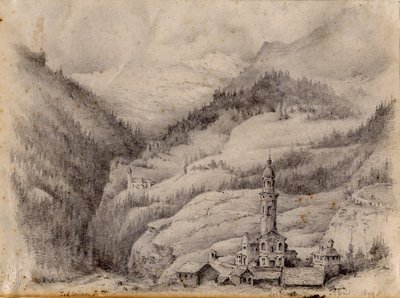 Tiefencastel, Switzerland, 1899 by Edward Adrian Wilson