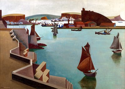 The Cattewater, Plymouth Sound by Edward Alexander Wadsworth