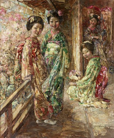 In a Japanese Garden by Edward Atkinson Hornel