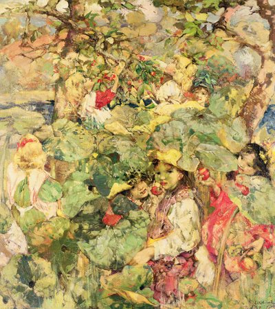 In the Orchard by Edward Atkinson Hornel