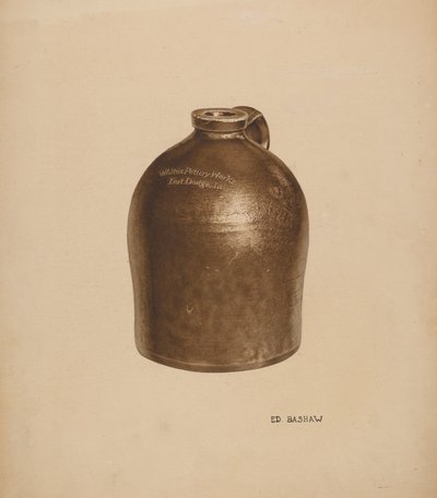 Pottery Milk Jug by Edward Bashaw