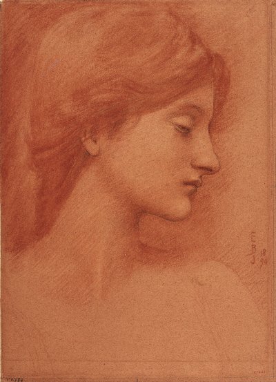 Female Head by Edward Burne Jones