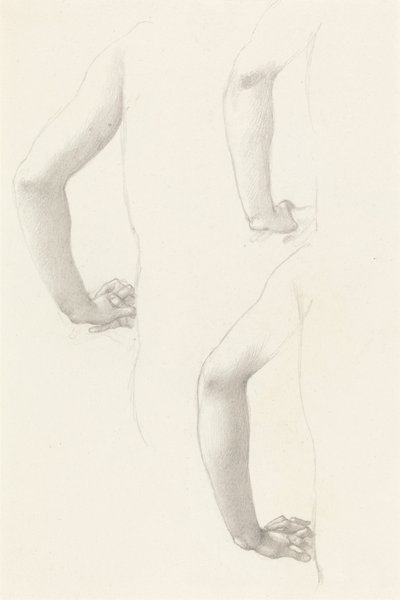 Studies of an Arm and Hands by Edward Burne Jones