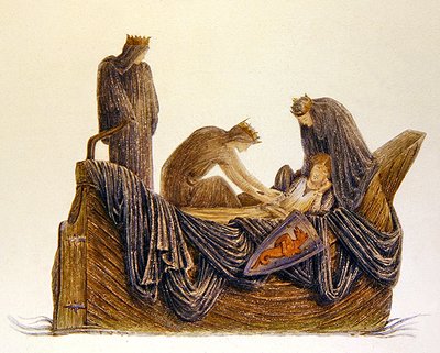 The Passing of Arthur by Edward Coley (after) Burne Jones