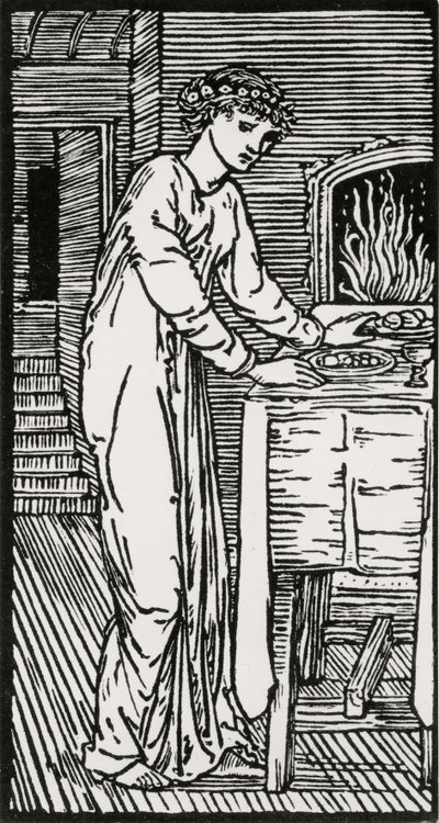Psyche by the Table by Edward Coley (after) Burne Jones