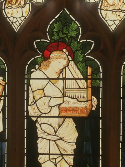 Detail of St. Cecilia by Edward Burne Jones