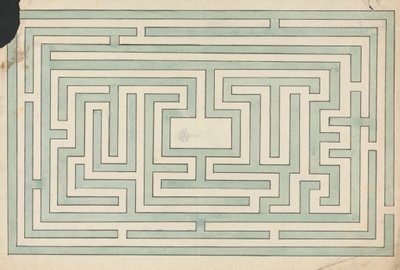 Labyrinth at Walworth, Surrey by Edward Francis Burney