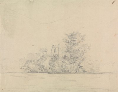 Landscape with Church by Edward Francis Burney