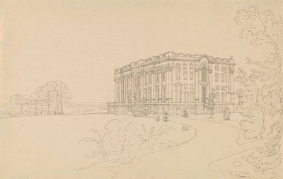 View of Easton Neston, Northants by Edward Francis Burney
