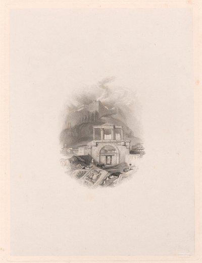 Gate of Theseus, Athens by Edward Francis Finden