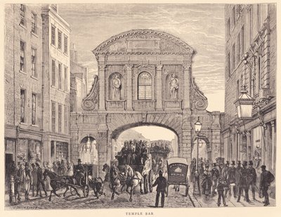 Temple Bar in Fleet Street, c.1870 by Edward Henry Fahey