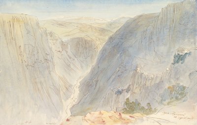 Agia Paraskevi, Epirus, Greece, April 13, 1857 by Edward Lear