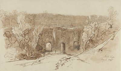 View of the Ponte Lupo (near Tivoli) by Edward Lear
