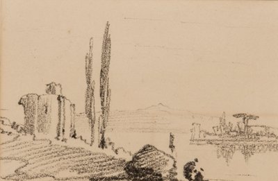 Italian Capriccio, c.1837 by Edward Lear