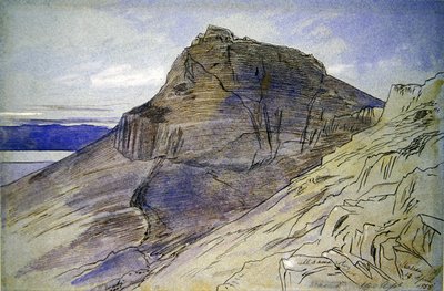 Masada on the Dead Sea by Edward Lear