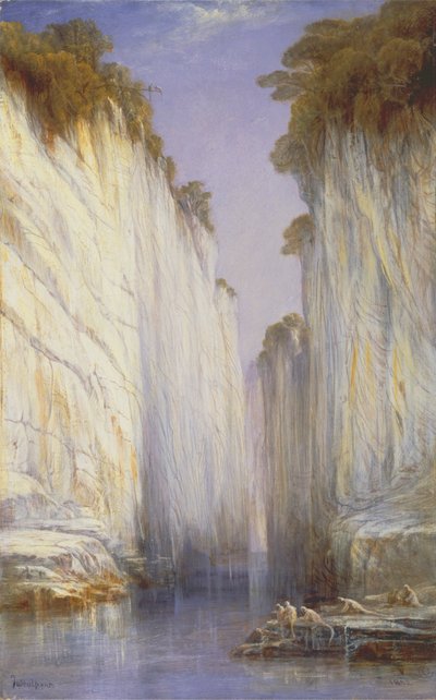 The Marble Rocks — Nerbudda Jubbolpore by Edward Lear