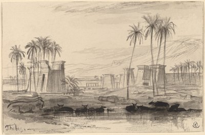 Thebes by Edward Lear