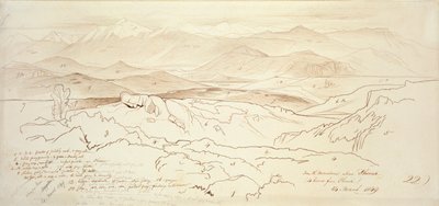 View from the Mountains above Phonia by Edward Lear