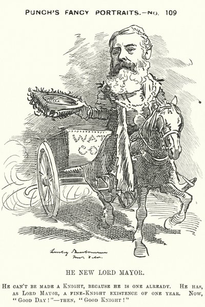 Punch cartoon: Sir Robert Fowler by Edward Linley (after) Sambourne