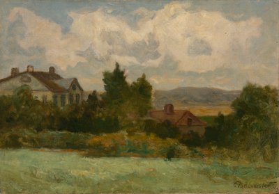 Untitled houses and trees, 1898 by Edward Mitchell Bannister