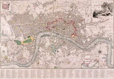 Map of London, 1797 by Edward Mogg