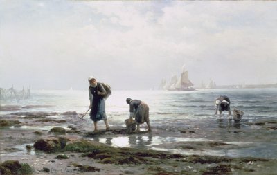 Oyster Gatherers by Edward Moran