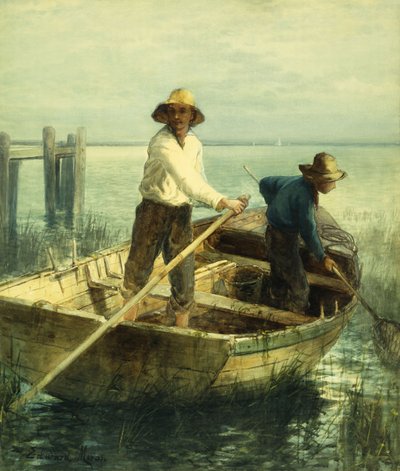 Pushing Off by Edward Moran
