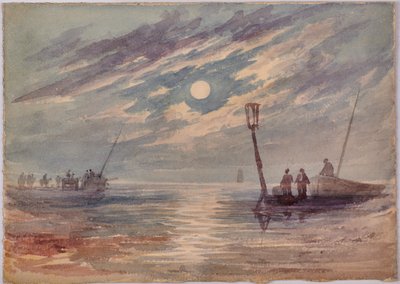 Seascape at night by Edward Pretty